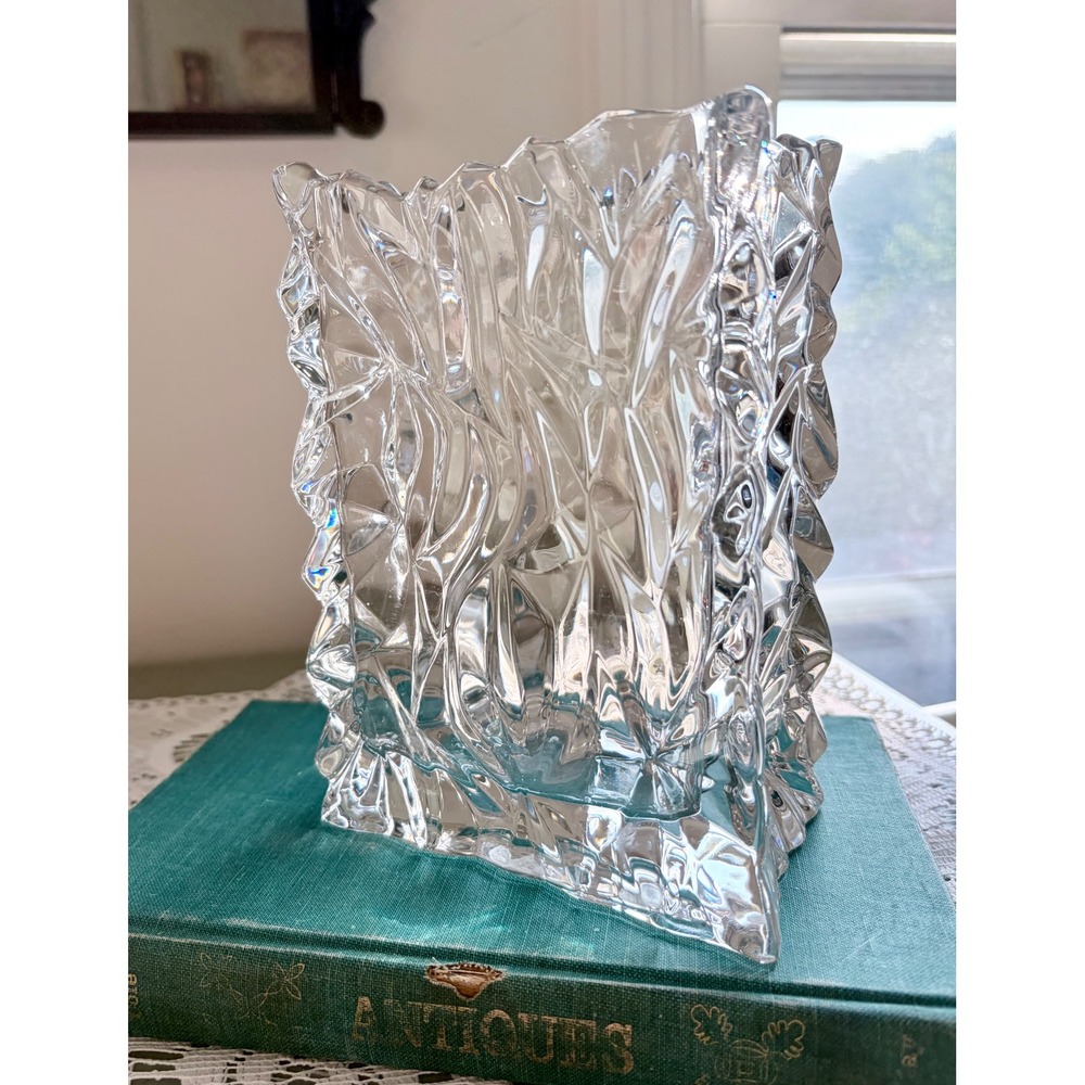 Rosenthal Studio Line 24% Lead Crystal Paper Bag 6.75in